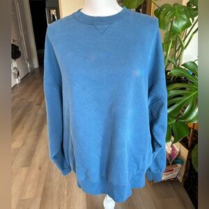 Men’s Fruit of Loom Blue Oversized Crew Neck Sweatshirt